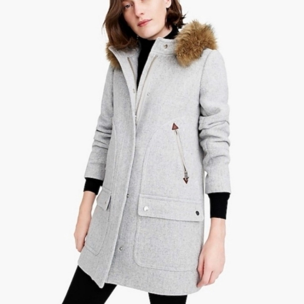 J. Crew Size 4 Chateau Parka on Italian Stadium Cloth Gray